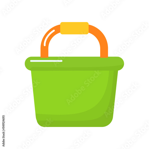 sand beach bucket vector illustration