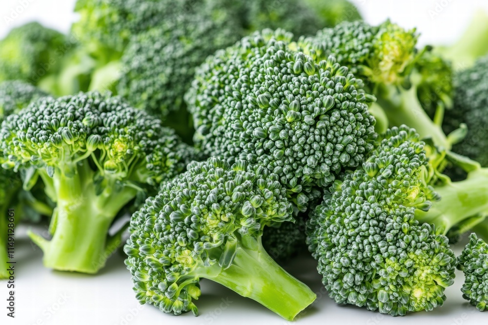Fresh Green Broccoli Close-Up on Displaying Nutritional Vegetables for Healthy Cooking and Eating in Culinary Recipe Concepts and Diet Plans Fresh Green Broccoli Close-Up on Displaying Nutritional Vegetables for Healthy Cooking and Eating in Culinary Recipe Concepts and Diet Plans