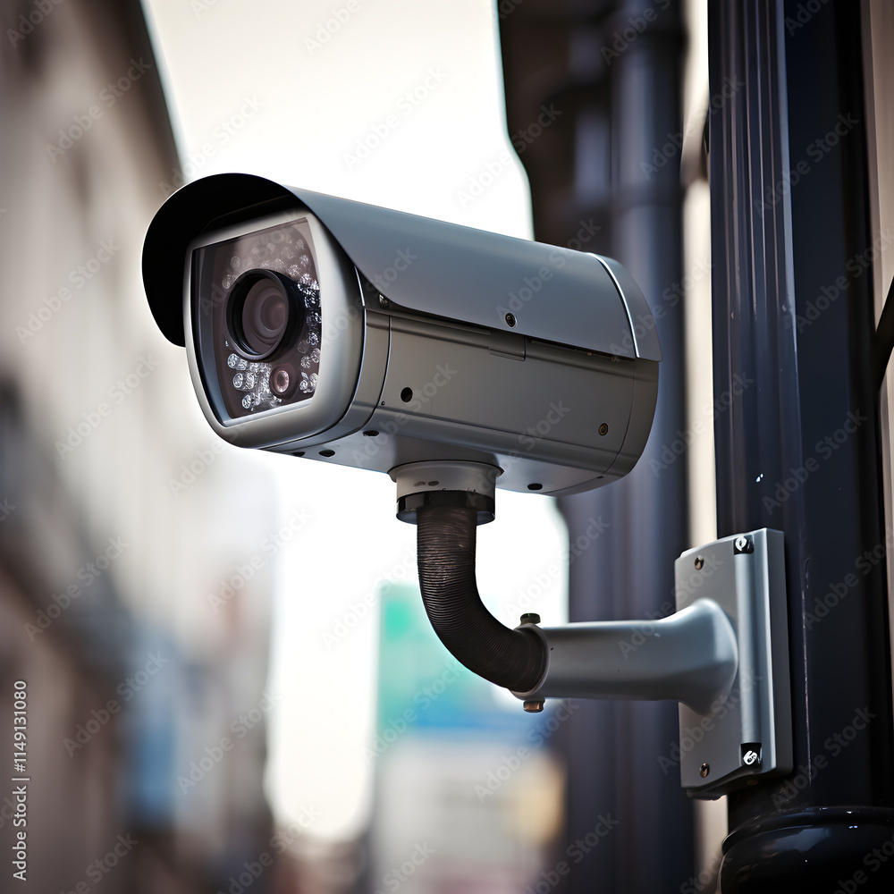 Close-Circuit Security Camera Overseeing Urban Chaos: A Testament to Modern-day Safety Measures Close-Circuit Security Camera Overseeing Urban Chaos: A Testament to Modern-day Safety Measures