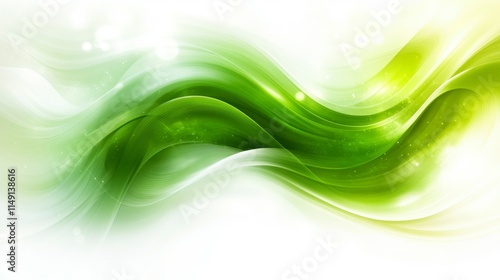 Abstract green blurred background in widescreen format, with soft gradients of green, creating a soothing and subtle effect, ideal for use in nature-inspired or peaceful-themed projects.