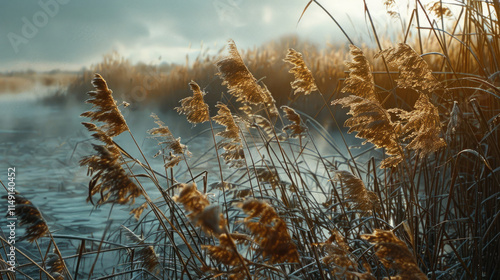 Wallpaper Mural reeds in the morning Torontodigital.ca