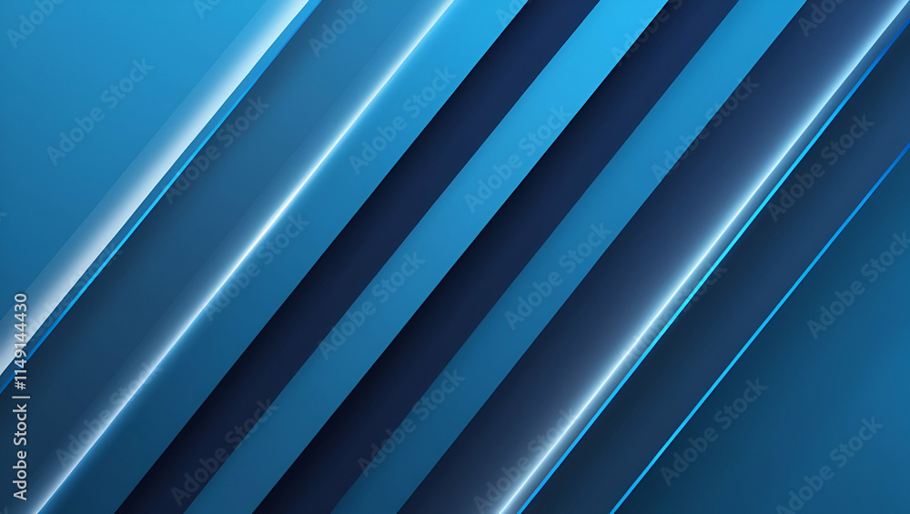 Obraz premium Abstract blue geometric diagonal overlay layer background
