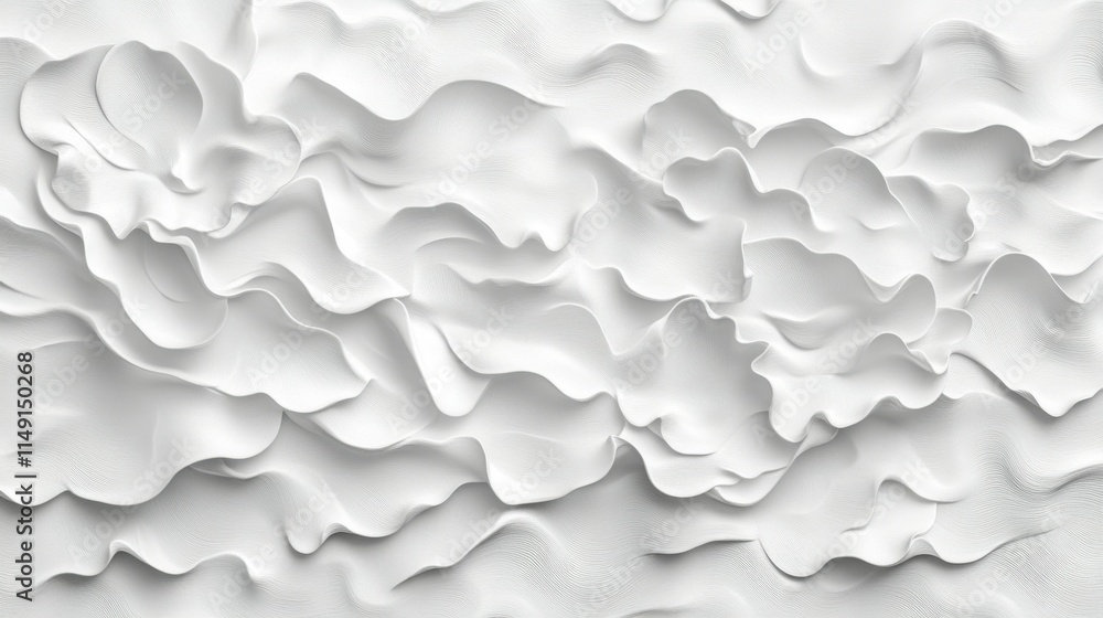 Abstract white background with a wave pattern, offering a minimalist yet artistic backdrop, perfect for showcasing design concepts, modern art, or contemporary visuals. Abstract white background with a wave pattern, offering a minimalist yet artistic backdrop, perfect for showcasing design concepts, modern art, or contemporary visuals.
