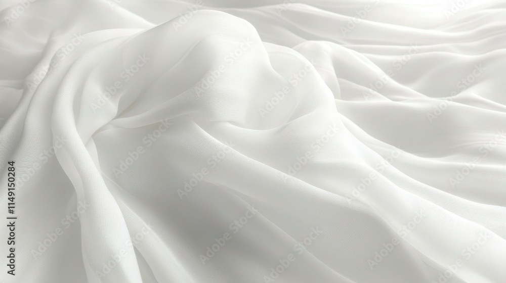 Obraz premium Abstract white background with a wave pattern, offering a minimalist yet artistic backdrop, perfect for showcasing design concepts, modern art, or contemporary visuals.