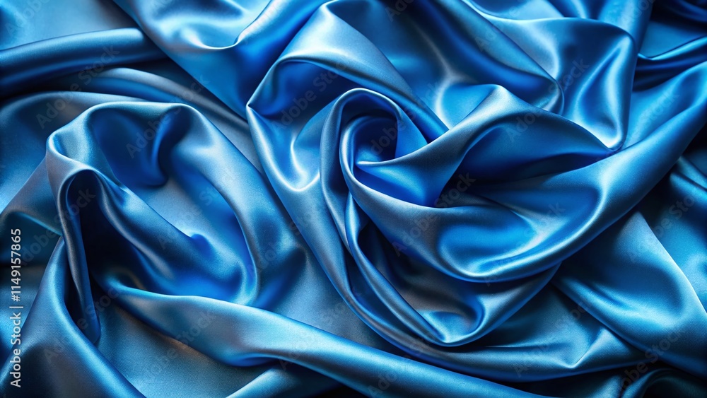 Luxurious Blue Satin Fabric Backdrop: Smooth, Shiny, Soft Texture for Elegant Decoration Luxurious Blue Satin Fabric Backdrop: Smooth, Shiny, Soft Texture for Elegant Decoration
