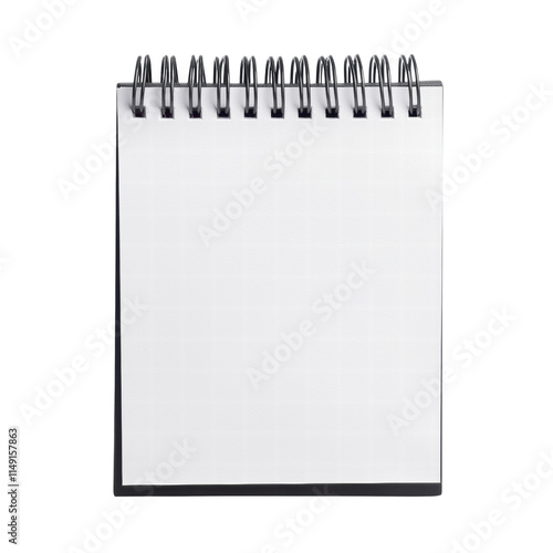 Blank spiral notebook ready for creativity