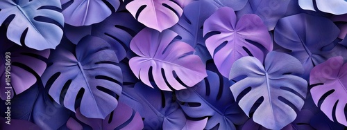 Neon background frame palm tropic purple jungle summer light plant. Party leaf neon frame background glow leaves poster design dark square color abstract tropical nature cyberpunk retro bright floral