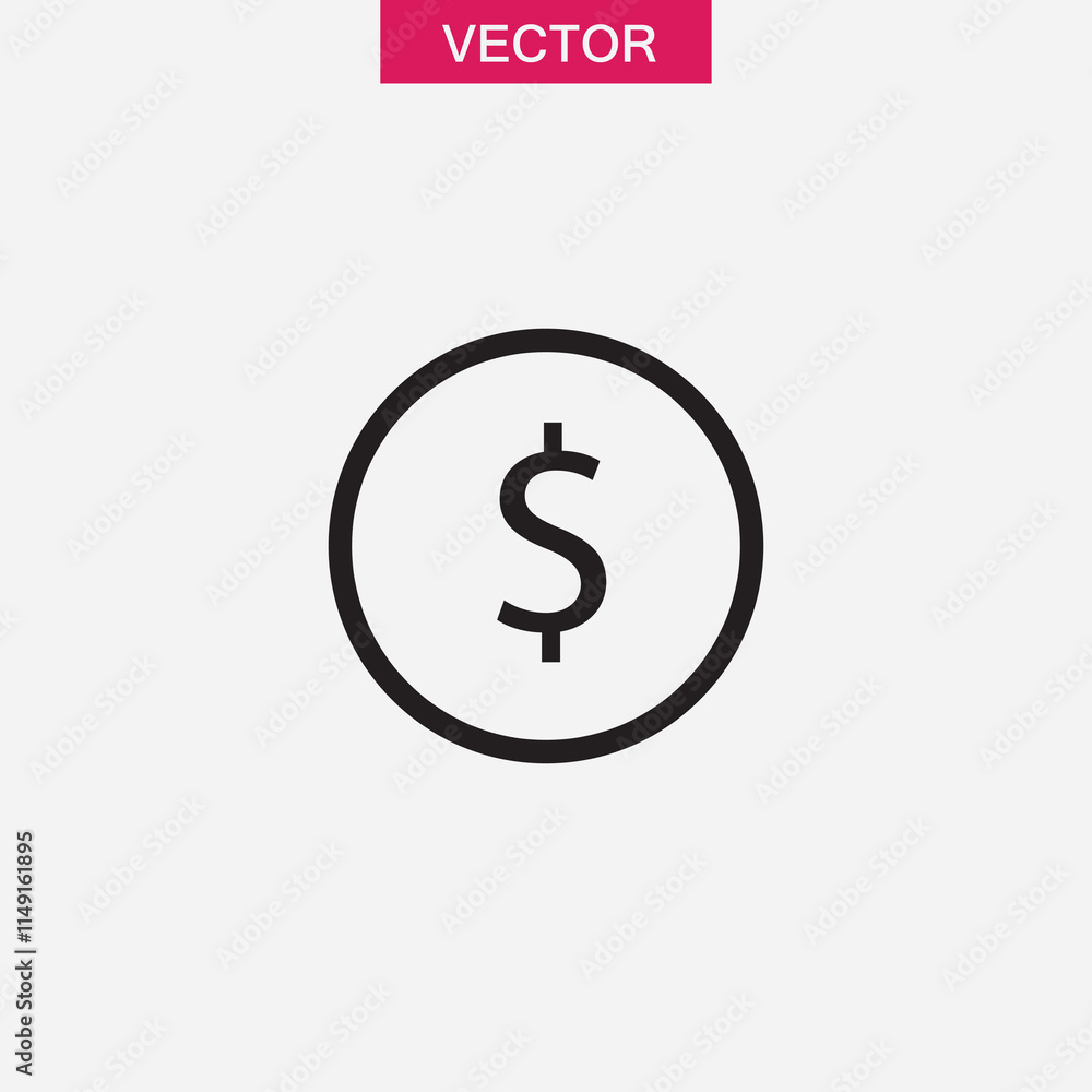 Dollar, money icon. vector flat black simple illustration for web and app..eps Dollar, money icon. vector flat black simple illustration for web and app..eps