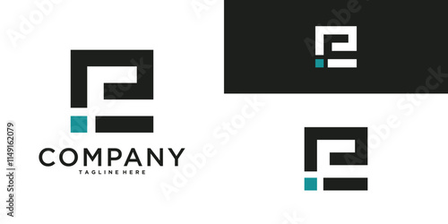 Letter E logo design with modern concept