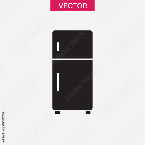 Freezer, refrigerator icon.vector flat black simple illustration for web and app..eps