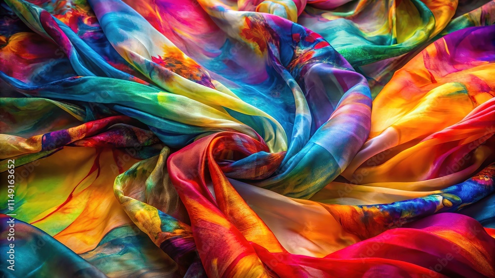 AI Silk Fabric Double Exposure Photography AI Silk Fabric Double Exposure Photography