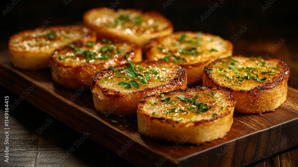 Crispy Golden Garlic Bread with Herb Topping Crispy Golden Garlic Bread with Herb Topping