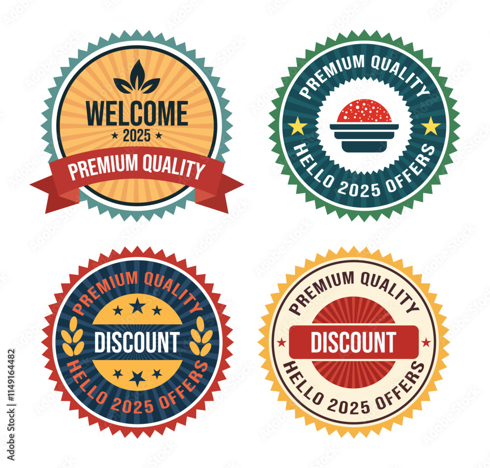 Obraz premium set of badges and labels, set of labels, Natural product badge vector set, Organic products label.