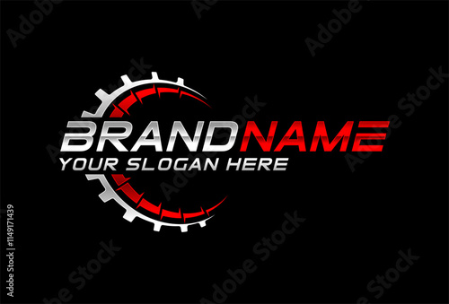  automotive car logo Design Vector Template. gear auto logo
