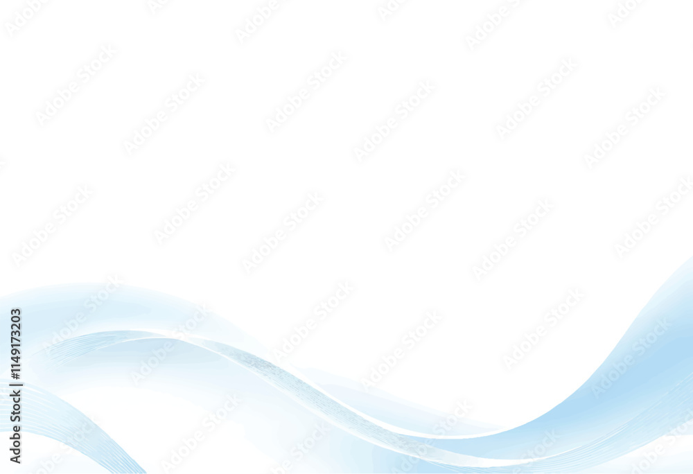 Abstract Light Blue Wave on White Background Abstract Light Blue Wave on White Background