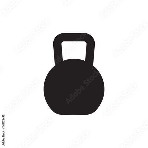 Kettlebell, sports, weight icon. vector flat black trendy style illustration for web and app..eps
