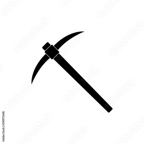 Mining pickaxe icon, vector flat black trendy style illustration for web and app..eps