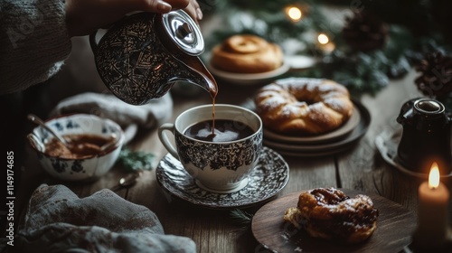 Cozy Winter Morning Coffee Setup