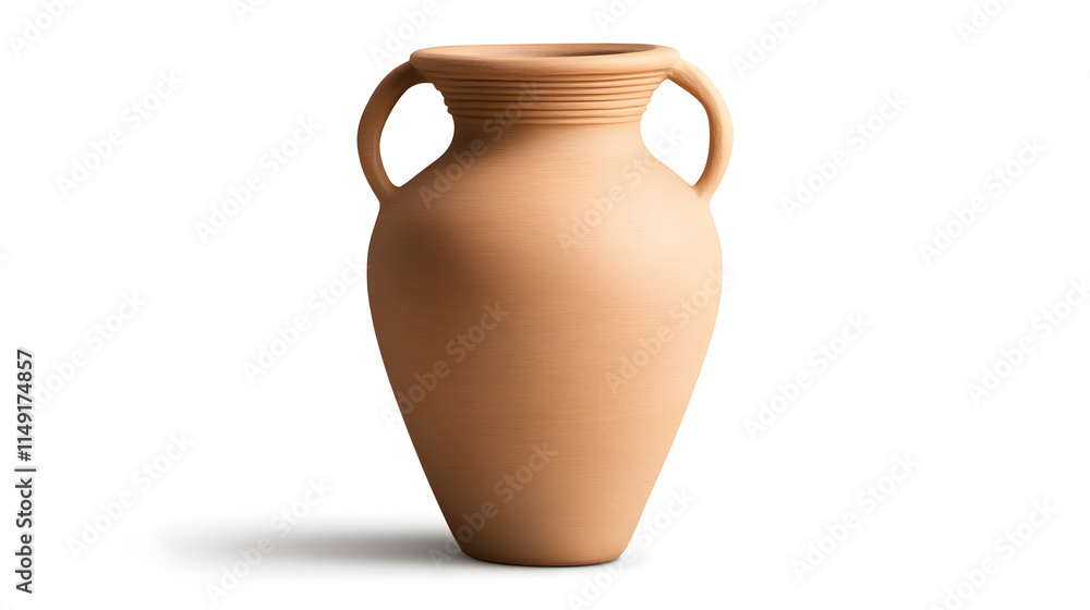 decorative amphora with smooth, rounded shape and two handles, showcasing classic pottery design. Ideal for home decor or artistic displays decorative amphora with smooth, rounded shape and two handles, showcasing classic pottery design. Ideal for home decor or artistic displays