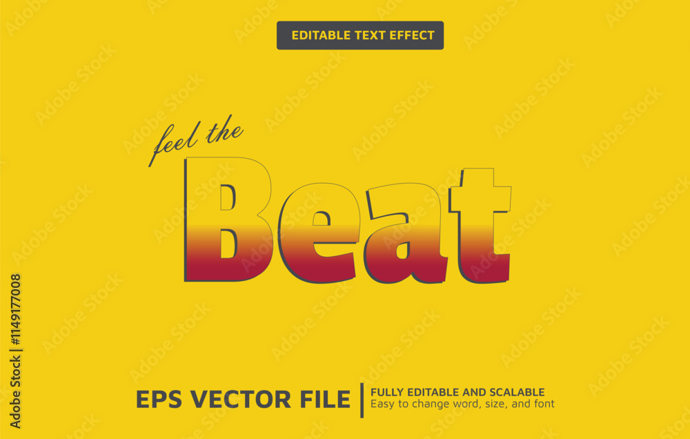 Obraz premium Red and Yellow Text Effect