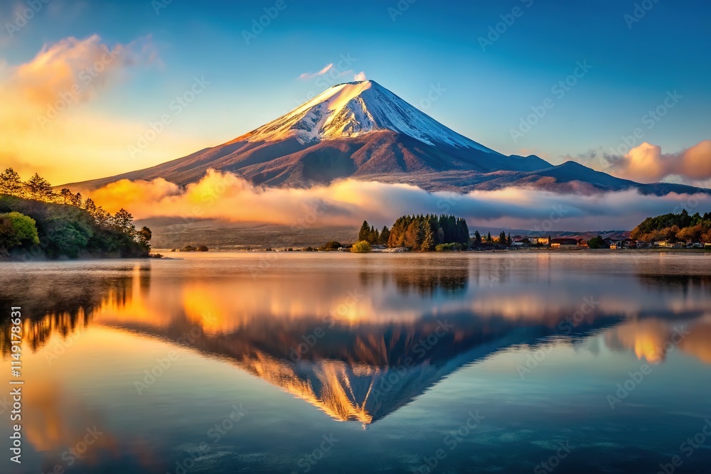 Majestic Fuji Mountain Lake Landscape Photography Majestic Fuji Mountain Lake Landscape Photography