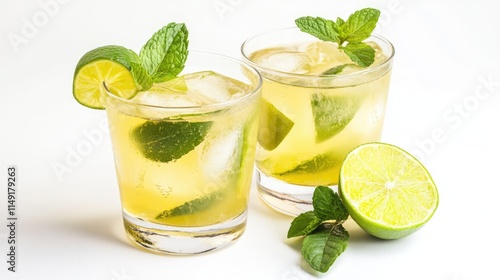 Wallpaper Mural Refreshing Lime and Mint Cocktails with Ice Torontodigital.ca