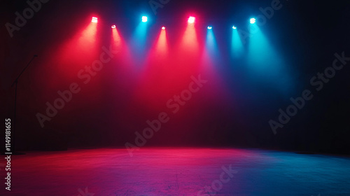 Wallpaper Mural Colorful stage lighting creates vibrant atmosphere for performance or event.  Torontodigital.ca