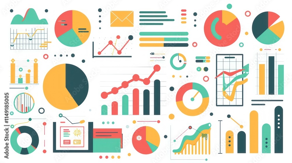 flat vector illustration of business or company data. flat vector illustration of business or company data.