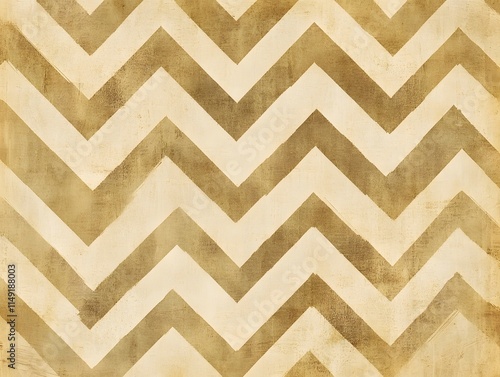 Beige and Brown Chevron Pattern on Textured Background
