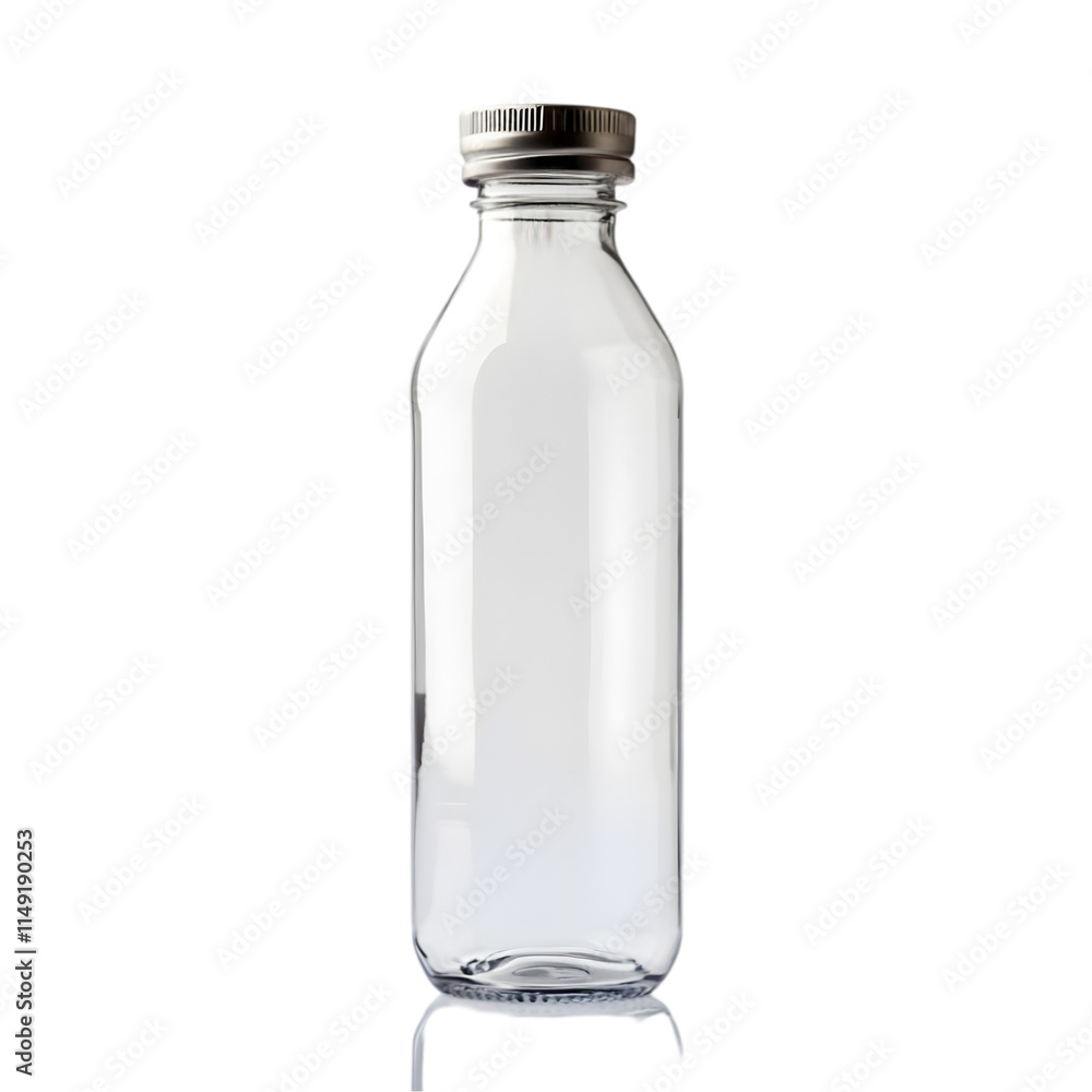 Empty Glass Bottle Mockup Beverage Container Clear Transparent Packaging Design Produ Empty Glass Bottle Mockup Beverage Container Clear Transparent Packaging Design Produ