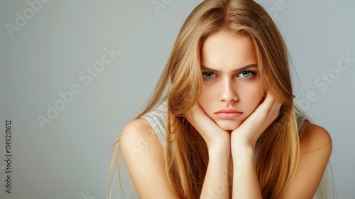 A striking portrait capturing the essence of a girl confronting her inner demons and turmoil of paranoid thoughts.