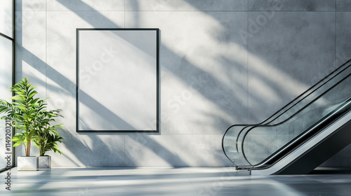 空白の広告掲示板のモックアップ