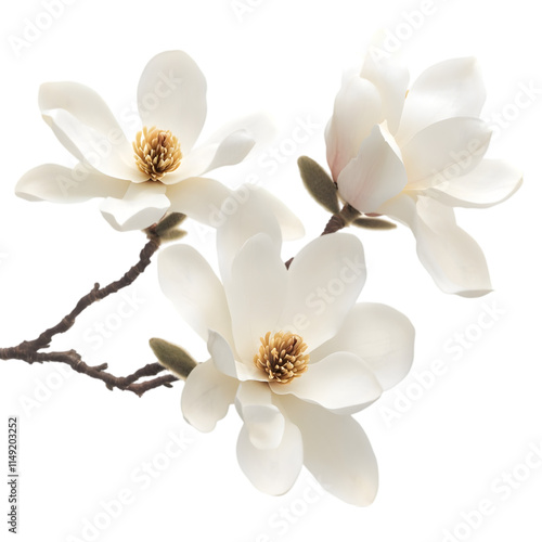Elegant White Magnolia Blossoms  Spring Flowers  Nature Photography