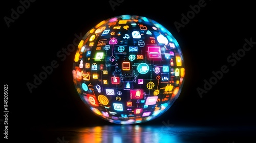 Digital innovation graphic design in a global communication sphere