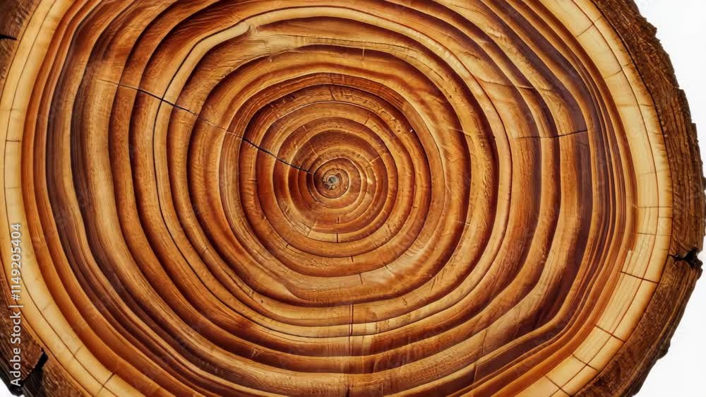 Explore the intricate details of a tree trunk cross section against a clean background, showcasing natural beauty and texture. Explore the intricate details of a tree trunk cross section against a clean background, showcasing natural beauty and texture.