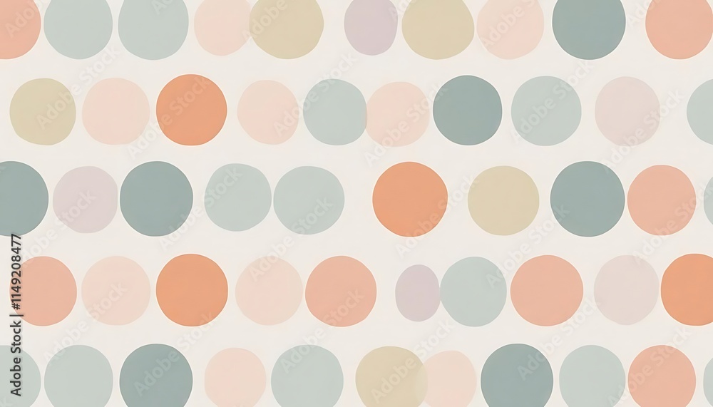 Fototapeta premium Pastel Circles Pattern Abstract Background Design