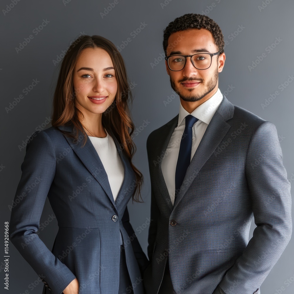 Business professionals engaging in discussion modern office portrait image indoor setting close-up Business professionals engaging in discussion modern office portrait image indoor setting close-up
