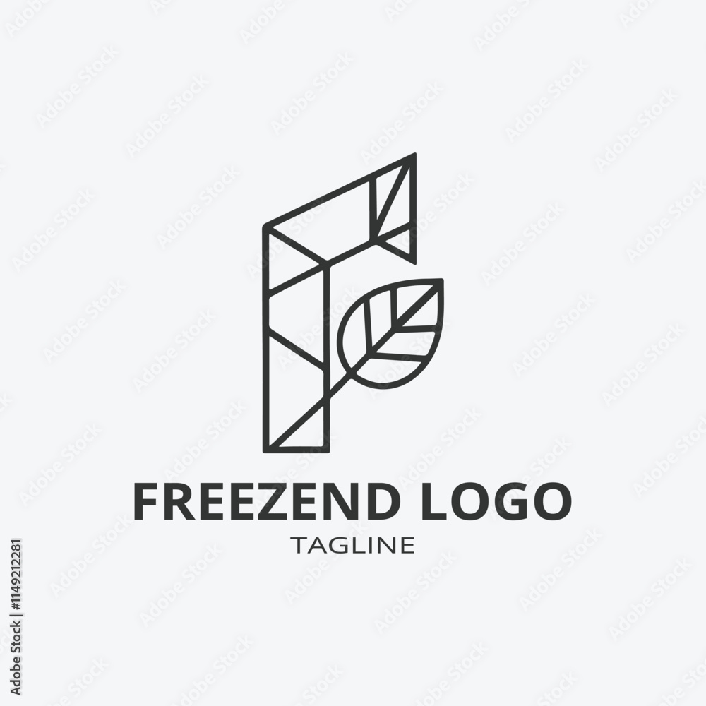 Geometric Nature-Inspired F Logo Design. Geometric Nature-Inspired F Logo Design.