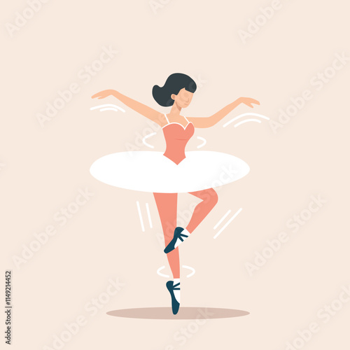 illustration woman dancing ballet