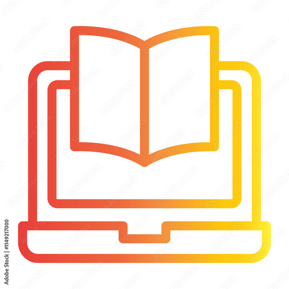 School world icon on line gradient style. Learn and play icon School world icon on line gradient style. Learn and play icon