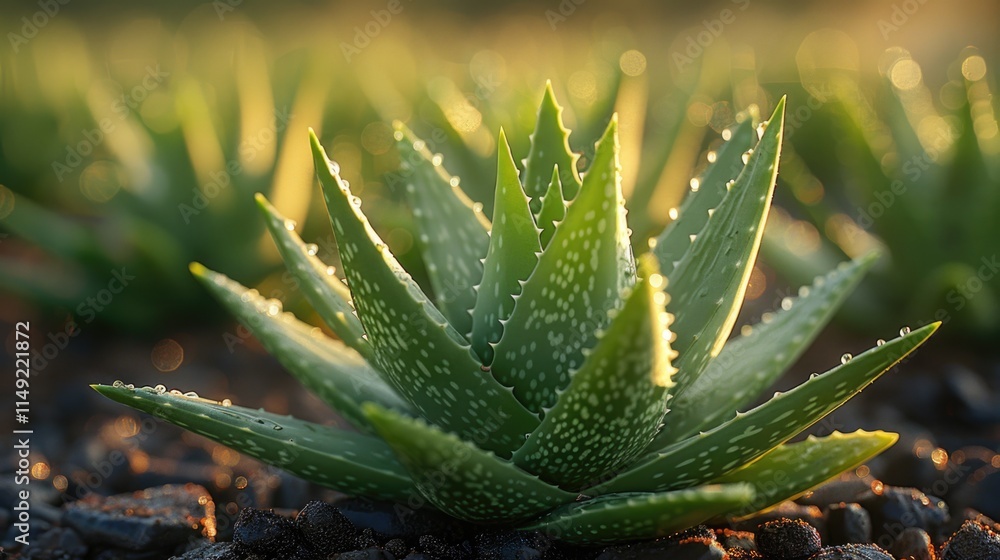 Obraz premium aloe vera plants green gardening