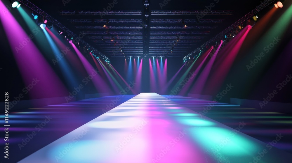 Neon Runway: A Fashion Show's Dramatic Lighting