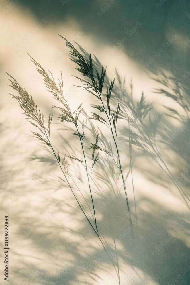 Serene Beige Sand Texture with Dried Grass Shadows Minimalist Nature Photography Serene Beige Sand Texture with Dried Grass Shadows Minimalist Nature Photography
