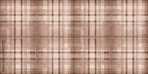 Warm, rustic brown plaid pattern ideal for textiles and backgrounds.