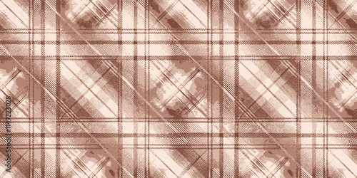 Stylish brown plaid pattern with intricate detailing and warm tones.