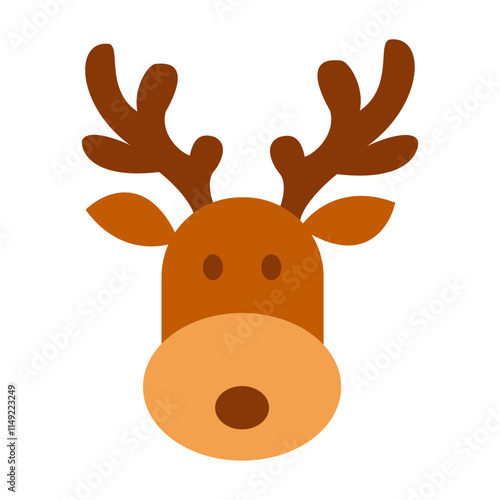 christmas reindeer with chocolate nose illustration