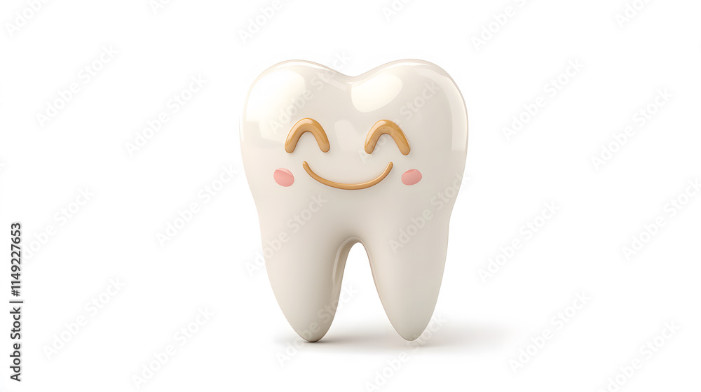 cheerful cartoon tooth character with smiling face, promoting dental health and hygiene cheerful cartoon tooth character with smiling face, promoting dental health and hygiene