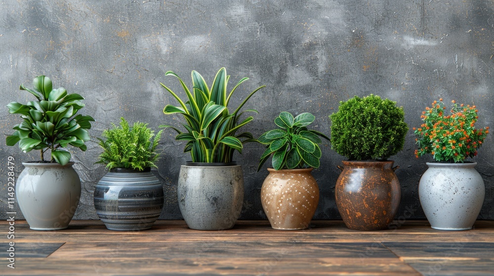 Fototapeta premium retro vintage vase and plants pots