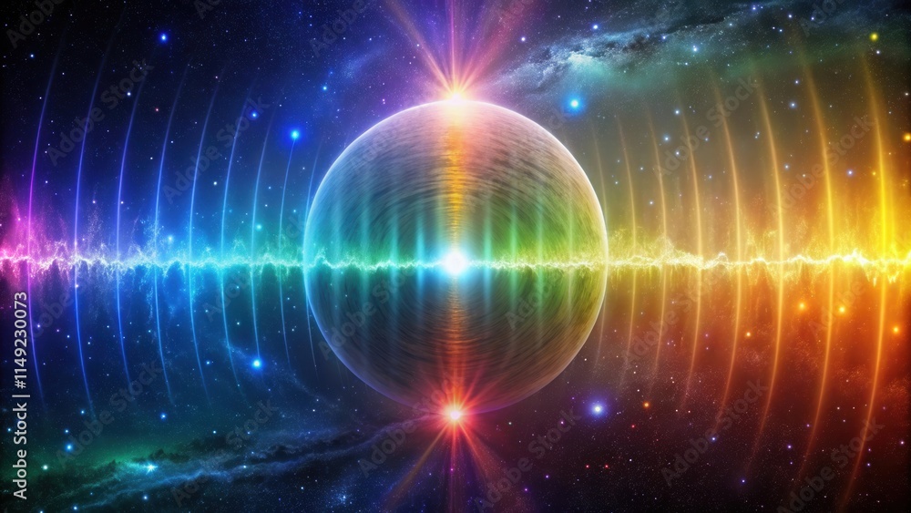 Fototapeta premium Electromagnetic Spectrum Visualisation in Space, gamma rays