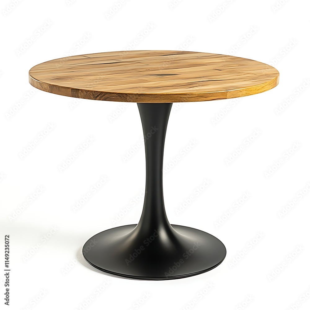 round table with wooden top and black base round table with wooden top and black base